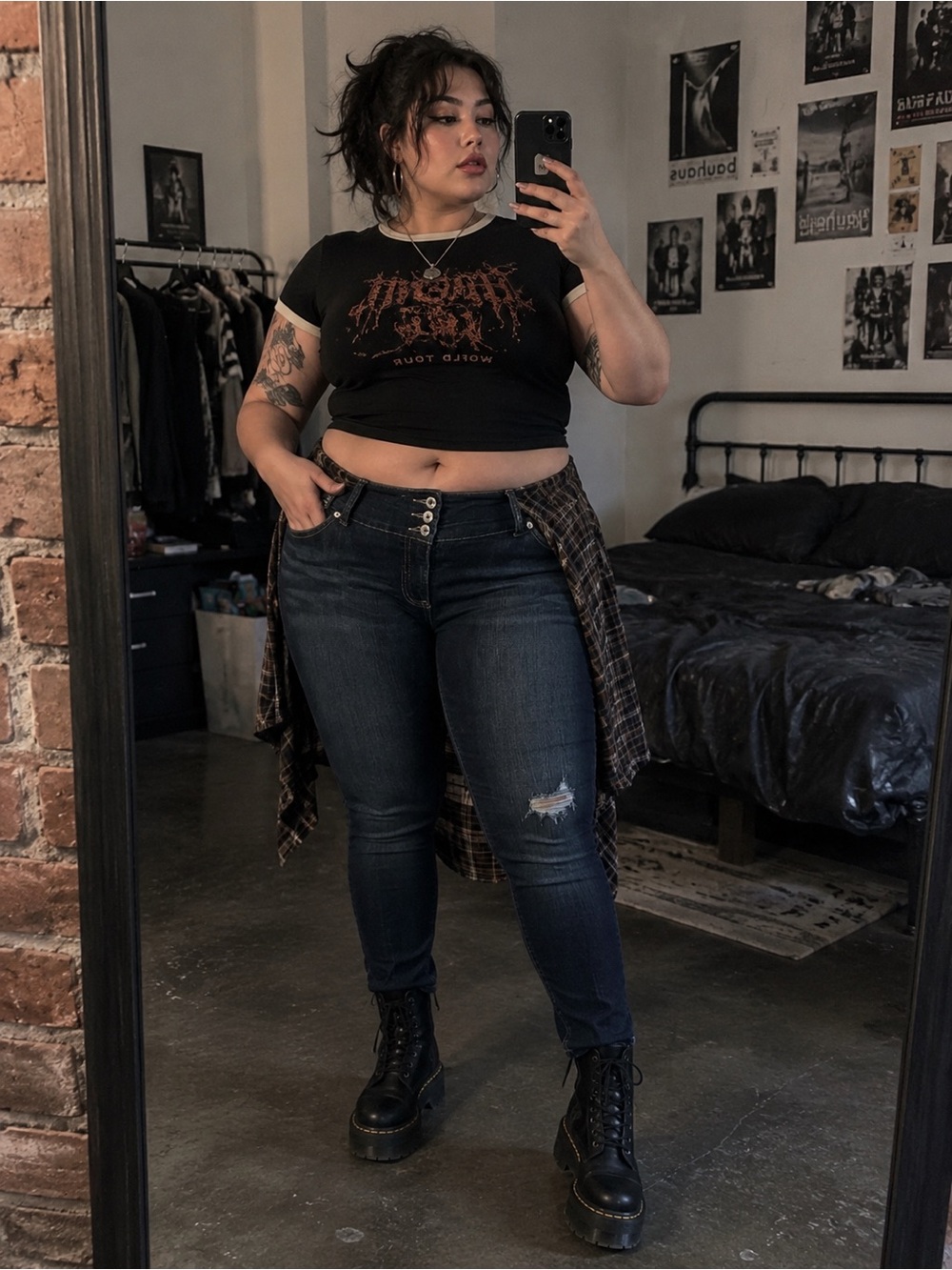 NWT Torrid Premium Dark Wash Skinny Jeans Plus Indie Sleaze Grunge Size 24R